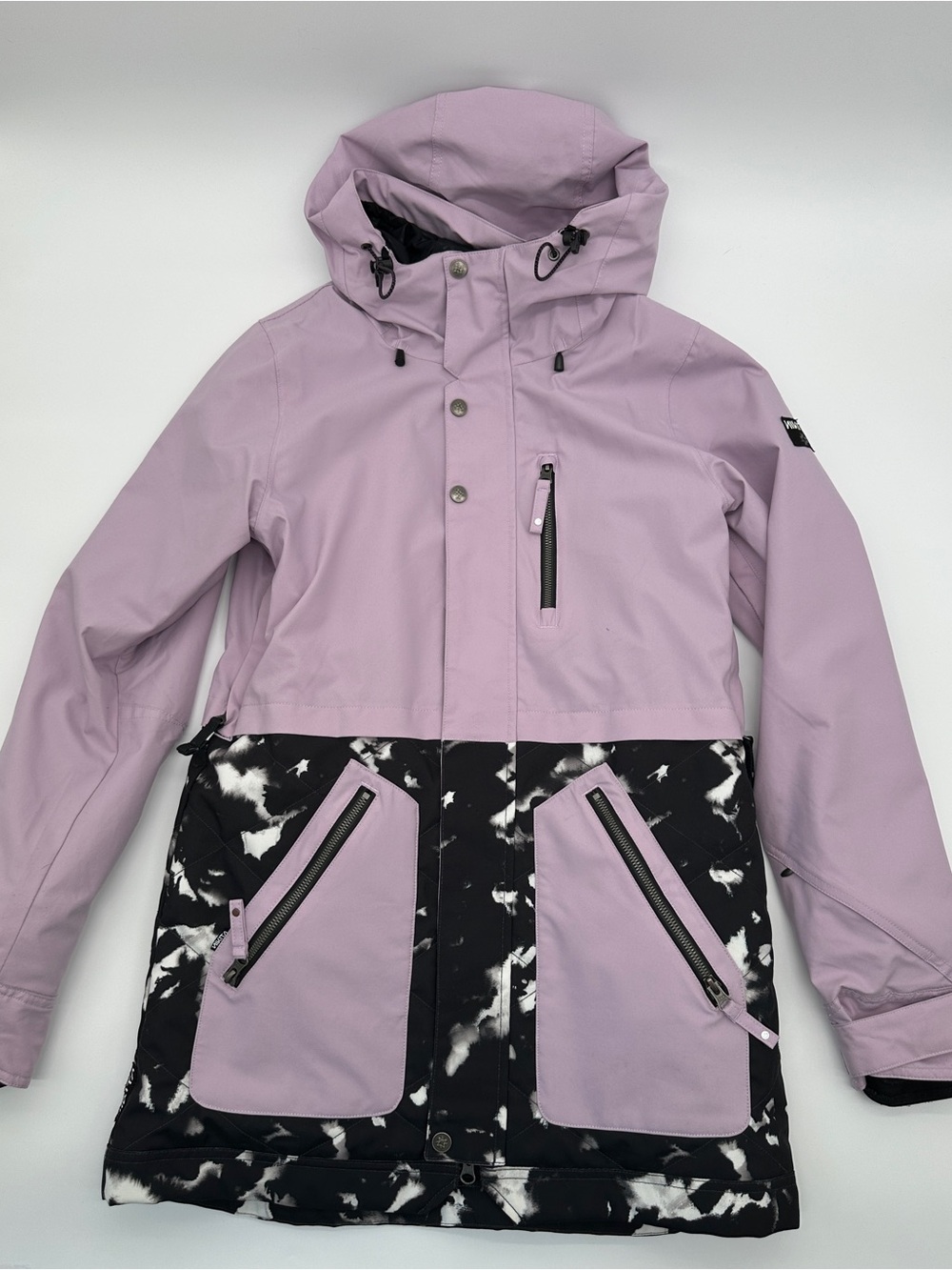 Nikita 15K/10K Insulated Ski Snowboard Jacket Lavender Black Quilted Small